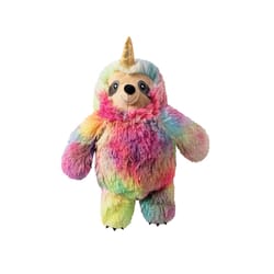 Fringe Studio Multicolored Plush Confetti Betti the Slothicorn Dog Toy 1 pk