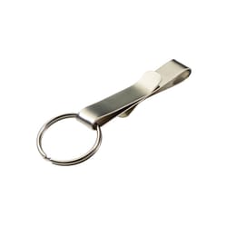 Lucky Line Nickel-Plated Steel Silver Split Belt Hook Keychain