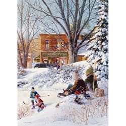 Cobble Hill Winter Sledding Jigsaw Puzzle 1000 pc