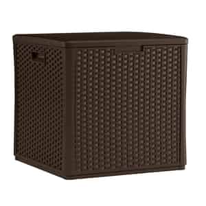 Suncast  Plastic  26-3/4 in. H x 26-1/4 in. W x 27.5 in. D Brown  Outdoor Storage Cube 