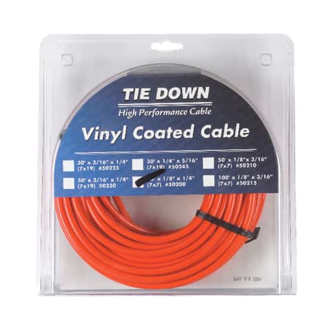 Vinyl Coated Multi Purpose Hanging Cable With Two Vinyl Coated J Hooks