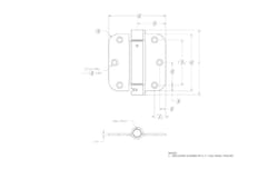 Ace 3.5 in. L Satin Brass Self Closing Hinge 1 pk