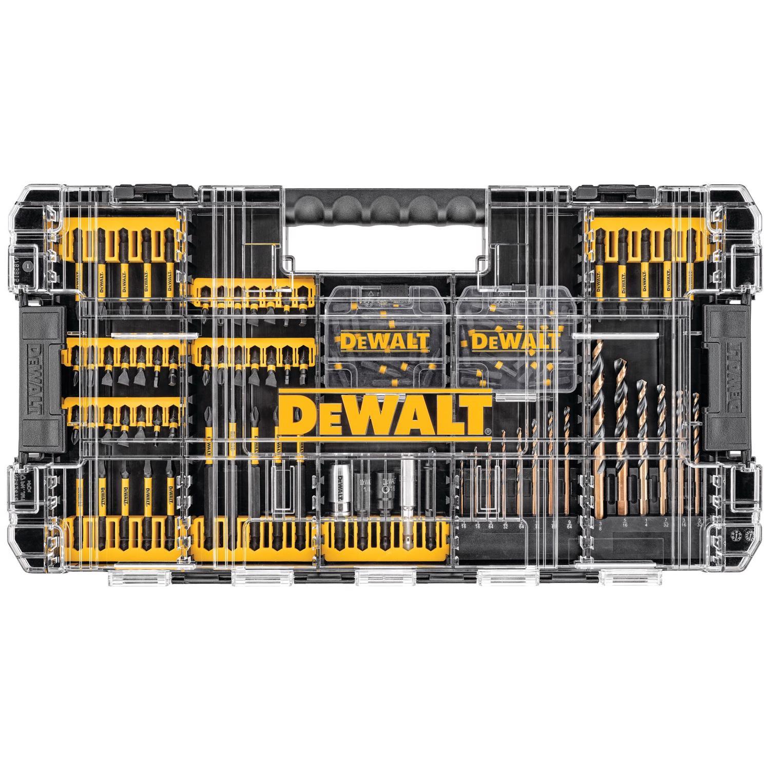 Photos - Drill Bit DeWALT Impact Ready Drill and Driver Bit Set 100 pc DWANGFT100SET 