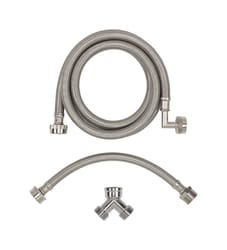 Homewerks 3/4 in. FHT in. X 3/4 in. D FHT 72 in. Braided Stainless Steel Washing Machine Supply Line