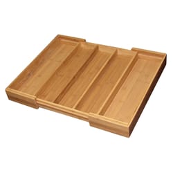 Totally Bamboo 2.5 in. H X 18 in. W X 22.75 in. D Bamboo Adjustable Drawer Organizer