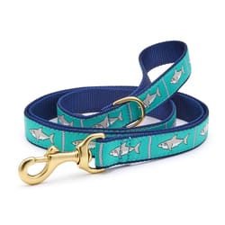 Up Country Teal Shark Nylon Dog Leash