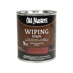 Old Masters Semi-Transparent Vintage Burgundy Oil-Based Wiping Stain 1 qt