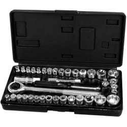 Performance Tool Project Pro 1/4 and 3/8 in. drive Socket Set 40 pc