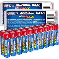 ACDelco UltraMax AAA Alkaline Batteries 10 pk Clamshell