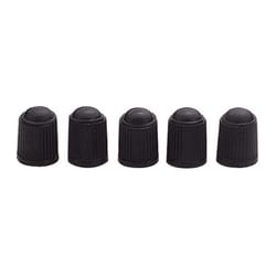 Custom Accessories Black Valve Caps 5 pk