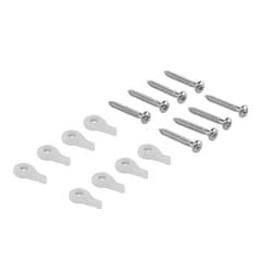 M-D BUILDING PRODUCTS White Plastic Turn Button 5/16 in. H 8 pc