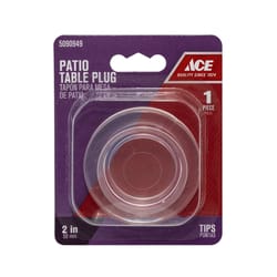 Ace Plastic Umbrella Hole Ring and Cap Set Clear Round 1 pk