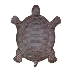 Summerfield Terrace Brown Cast Iron 0.5 in. H X 12.6 in. L X 12.2 in. W Turtle Stepping Stone