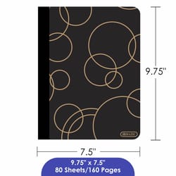 Bazic Products 7.5 in. W X 9.75 in. L College Ruled Stitched Assorted Composition Book
