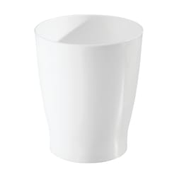 iDesign Franklin 1.5 gal White Polypropylene Wastebasket