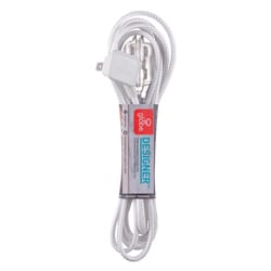 Globe Electric Designer Indoor 9 ft. L White Extension Cord 16/2