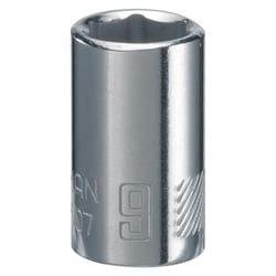 Craftsman 9 mm X 1/4 in. drive Metric 6 Point Standard Shallow Socket 1 pc