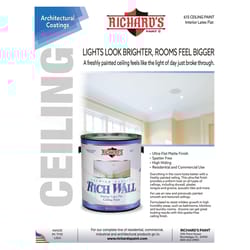 Richard's Paint Rich Wall Flat Ceiling White White Base Ceiling Paint Interior 1 gal