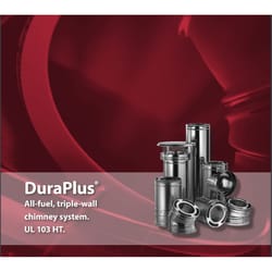 DuraVent DuraPlus 6 in. D X 36 in. L Galvanized Steel Chimney Pipe