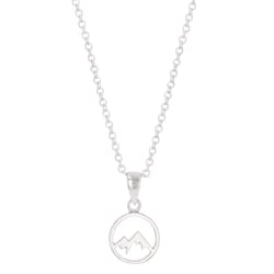 Montana Silversmiths Women's Mountain Majesty Charm Circle Silver Necklace Water Resistant