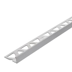 M-D Building Products 0.365 in. H X 1.125 in. W X 96 in. L Prefinished Mill Aluminum Tile Edge