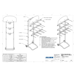 56 in. H X 33 in. W X 12 in. D Black Metal Metal Display