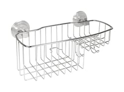 iDesign Power Lock Silver Stainless Steel Shower Basket