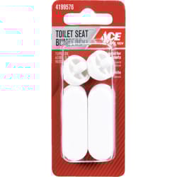 Ace Toilet Seat Bumper Set White Plastic For Universal