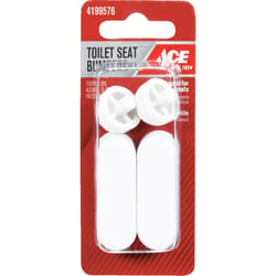 Ace Toilet Seat Bumper Set White Plastic For Universal