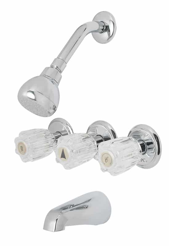 OakBrook Essentials 3 Handle Tub and Shower 3 Knobs Tub and Shower