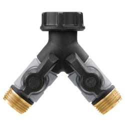 Orbit Pro Flo 3/4 in. Metal Threaded Female/Male Y-Hose Connector with Shut Offs