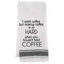 Karma Milo Black/White Cotton Coffee Tea Towel 1 pk