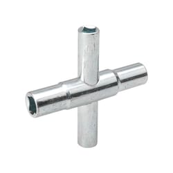 B&K Bright Plated Steel 4-Way Stem Key