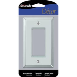 Amerelle Clear 1 gang Acrylic Decorator Wall Plate 1 pk