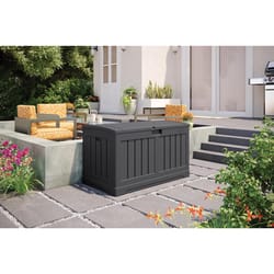 Suncast 37 in. W X 22 in. D Peppercorn Plastic Deck Box 50 gal