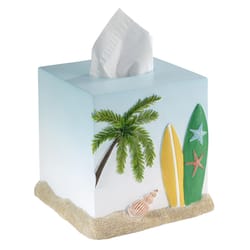 Avanti Linens Surf Time Multicolored Plastic Tissue Cube