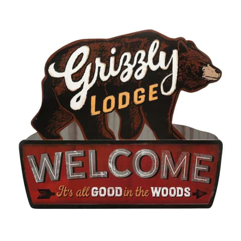 Open Road Brands Grizzly Lodge Welcome Sign Tin 1 pk - Ace Hardware