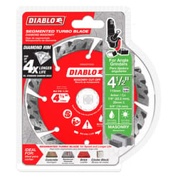 Diablo 4-1/2 in. D X 7/8 in. Diamond Segmented Turbo Masonry Cut-Off Disc
