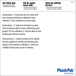 Plumb Pak Metal Air Valve Key 1-7/8 in. L 1 pc