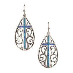 Montana Silversmiths Women's Filigree Water Lights Blue/Silver Earrings Water Resistant