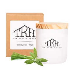 The Rustic House White Lemongrass/Sage Scent Candle 8 oz