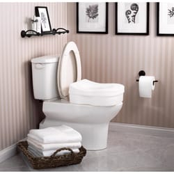 Moen Home Care Elongated/Round White Polypropylene Toilet Seat