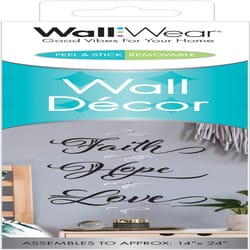 WallWear 1.5 in. H X 9.25 in. L Vinyl Wall Decor