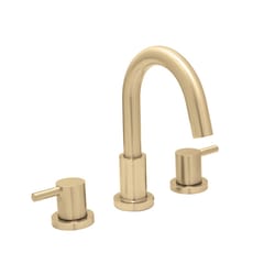Huntington Brass Euro Satin Brass Modern Widespread Bathroom Sink Faucet 8 in.