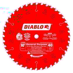 Diablo 10 in. D X 5/8 in. General Purpose TiCo Hi-Density Carbide Circular Saw Blade 40 teeth 1 pk