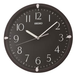 Seiko Kuota 1.65 in. W Indoor Classic Analog Wall Clock Glass/Plastic Black/White