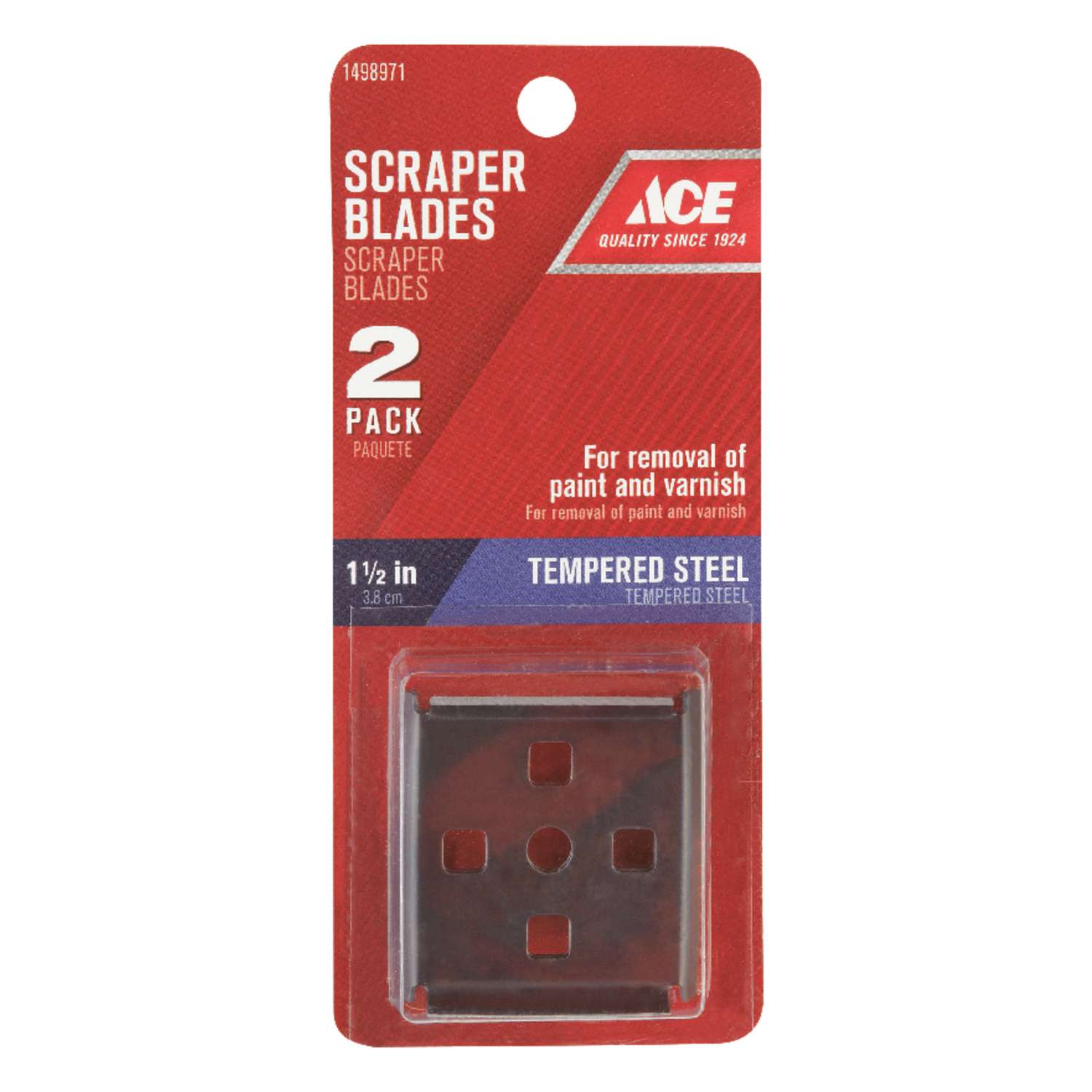 Ace 11/2 in. W Tempered Steel 4Edge Scraper Blade Ace Hardware