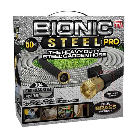Bionic Steel Pro 5/8 in. D X 50 ft. L Heavy Duty Commercial Grade Garden Hose Gray Bionic Steel Pro 5/8 in. D X 50 ft. L Heavy Duty Commercial Grade Garden Hose Gray