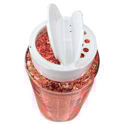 Bazic Products Metallic Red Glitter Shaker Exterior and Interior 16 oz