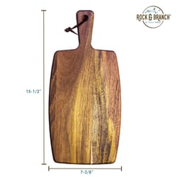 Totally Bamboo Rock and Branch 15.5 in. L X 7.38 in. W X 0.63 in. Acacia Wood Serving & Cutting Boar
